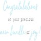 image 2 of Hello Baby Boy Welcome Little One Congratulations Card