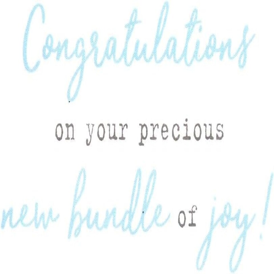 image 1 of Hello Baby Boy Welcome Little One Congratulations Card