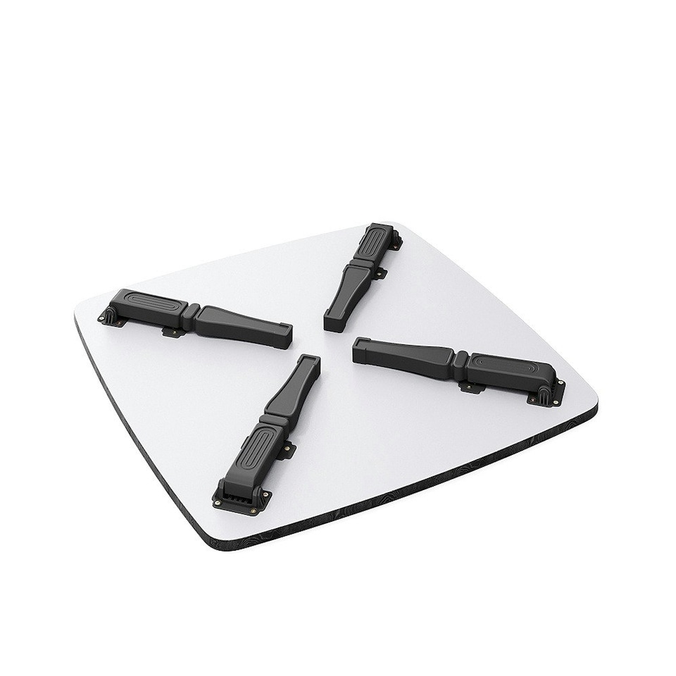 image 1 of Living and Home Square Wooden Folding Coffee Table - Black - 70cm