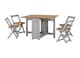 image 4 of Santos Butterfly Dining Set - Slate Grey - Distressed Waxed Pine | Grey | 5