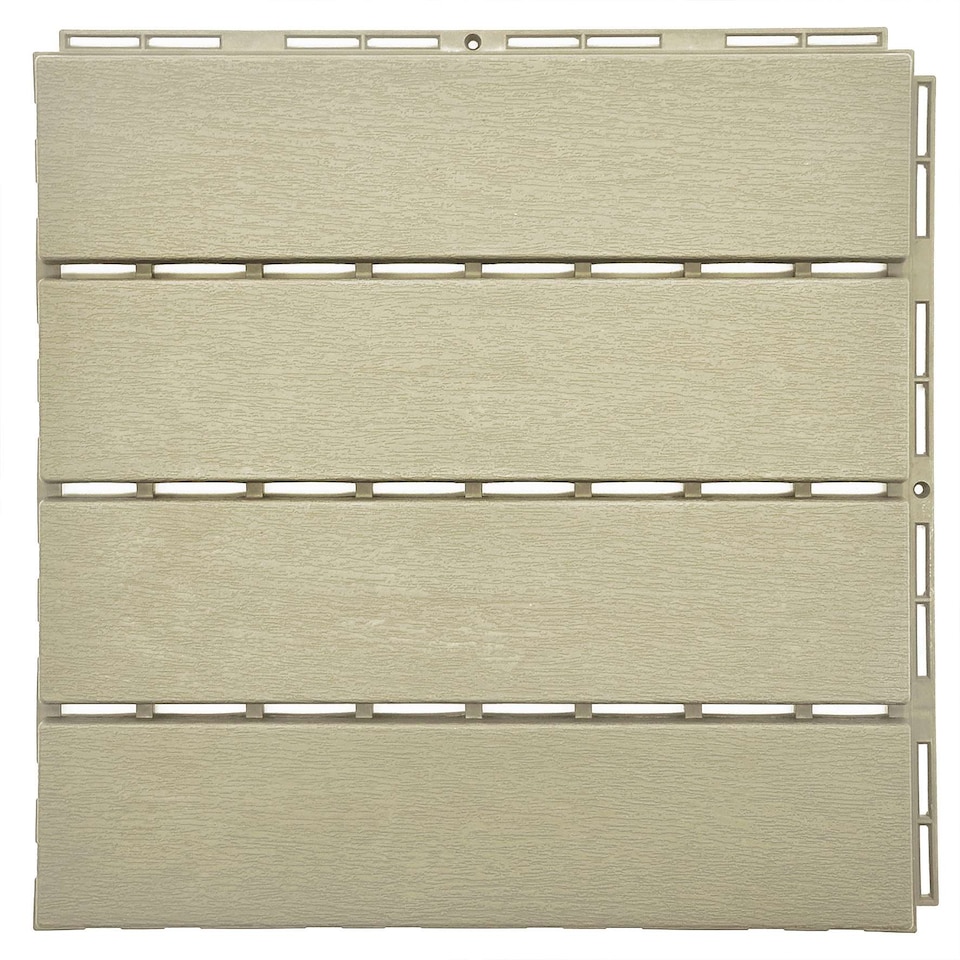 image 1 of Polydeck PVC Interlocking Decking Tiles - White | Cream | Beige | Pack of 12