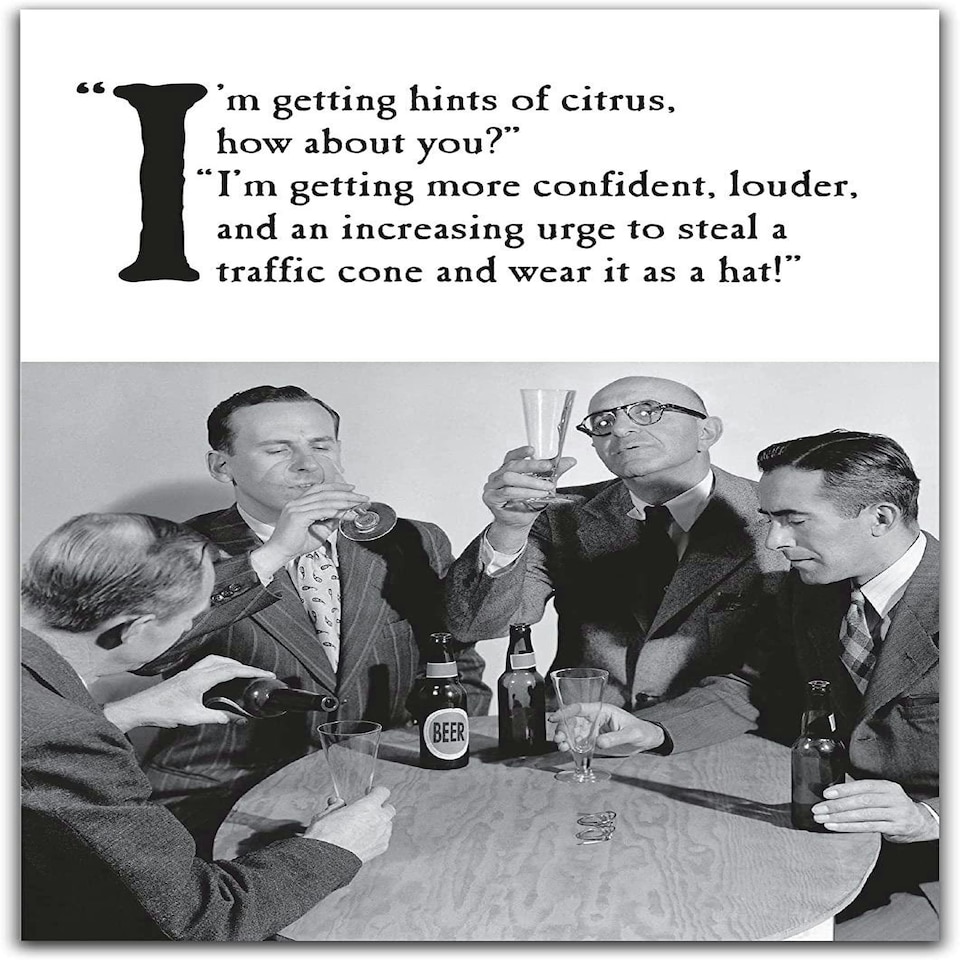 On the Ceiling, Birthday Card for Him, "I'm Getting Hints of Citrus, How About You?" Male Birthday Card, Funny Birthday Card for Him