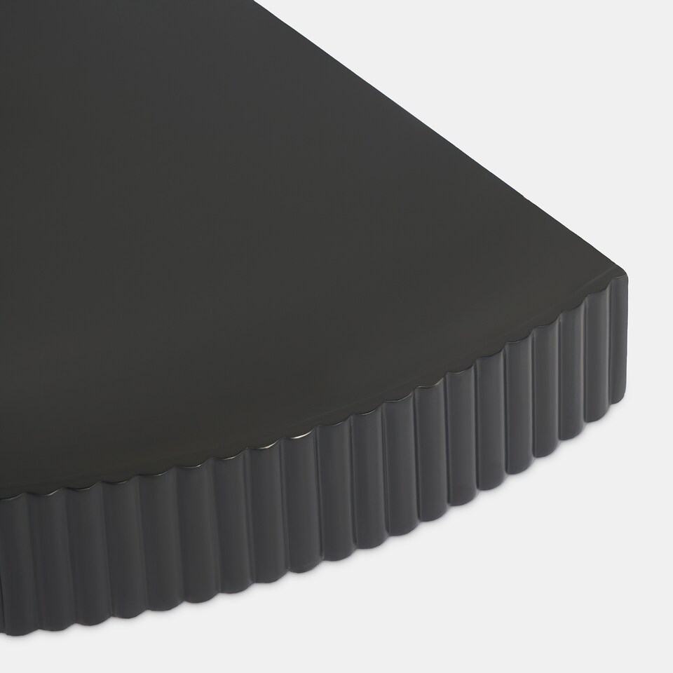 image 1 of OHS Ribbed Corner Shelf Wall Mounted Storage Space Saving Modern