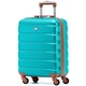 image 1 of 55x40x20cm Ryanair (Priority) TUI, Carry on Cabin Suitcase Hard Shell Approved for 60+ Airlines Blue | Aqua/Tan | Cabin Bag