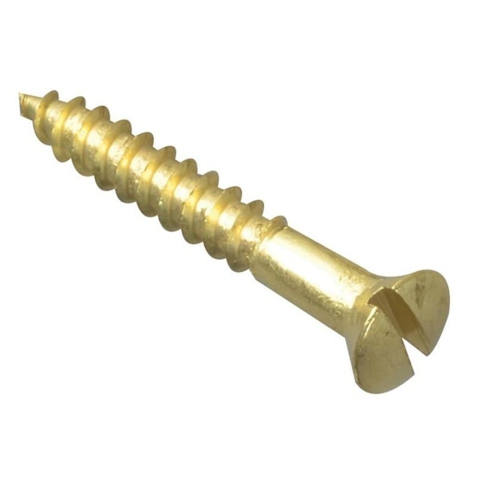 Forgefix Wood Screws, Slotted, Csk, Brass - Multi Colour - 1in x 6 ForgePack 20
