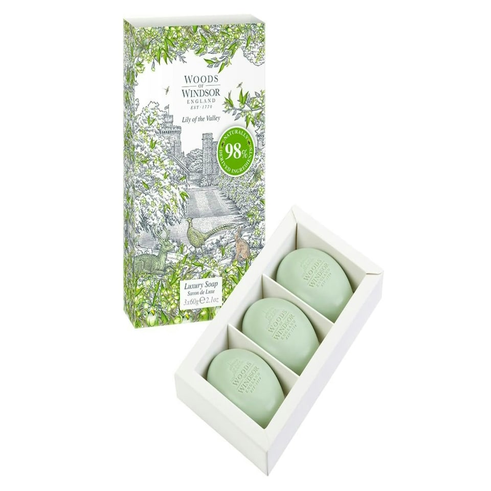 image 1 of Woods of Windsor Soap Lily of the Valley 3x60g