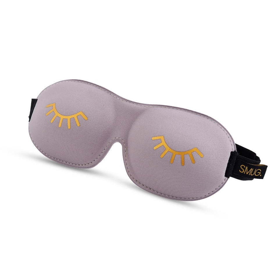 image 1 of SMUG Contoured 3D Blackout Sleep Mask - Grey Wink