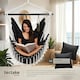 image 4 of Hanging Chair Malika, Boho Style, Load Capacity 150kg | Black | black | One Size | 1