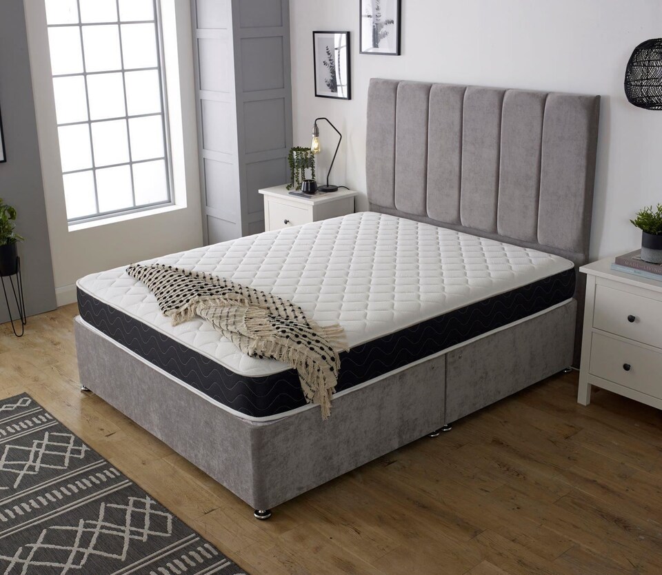 image 1 of 7 Inch Memory Foam Spring Anti-Bac Mattress for Single Double King | White | Small Single