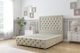 image 1 of Sloomy Vienna Cream Plush Divan Bed Base 4 Drawers With 26 Inch Strutted Headboard & 12 Inch Matching Footboard | Cream | Cream | Super King | 1