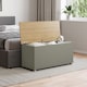 image 1 of Vida Designs Arlington Storage Ottoman Bedroom Hallway Chest Bench, Grey & Oak | Grey | Grey