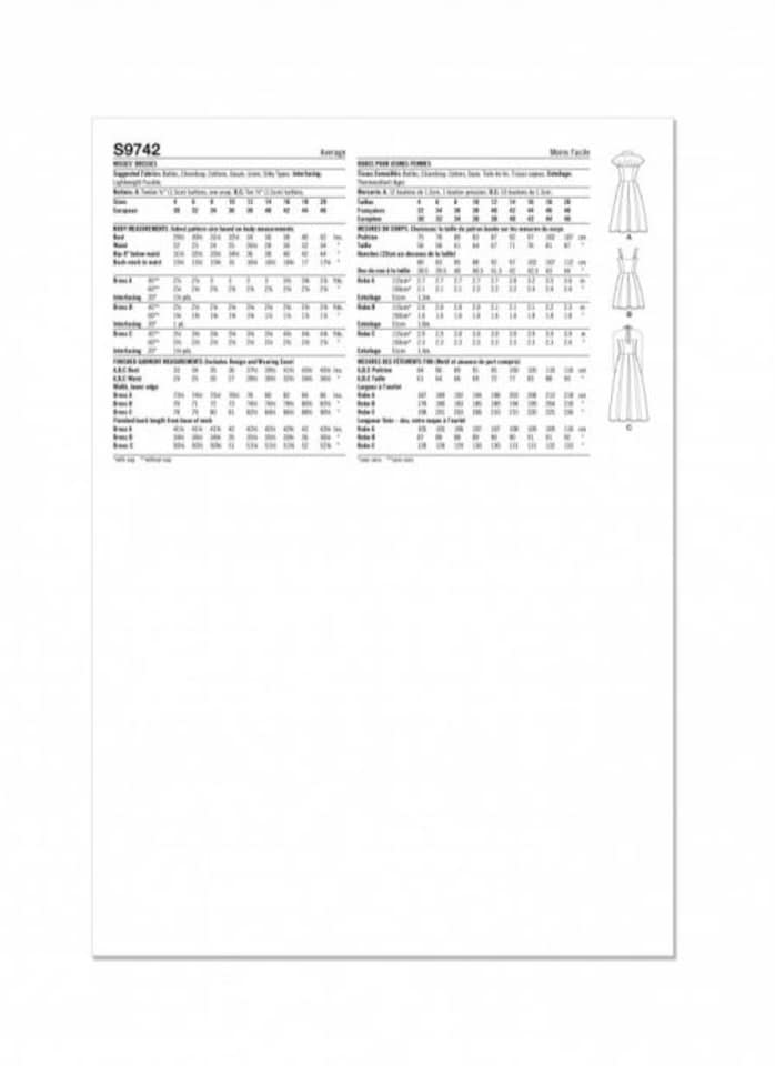 image 1 of Simplicity 9742 Paper Sewing Pattern – Women’s Dress, Size D5 (4–6–8–10–12), Intermediate