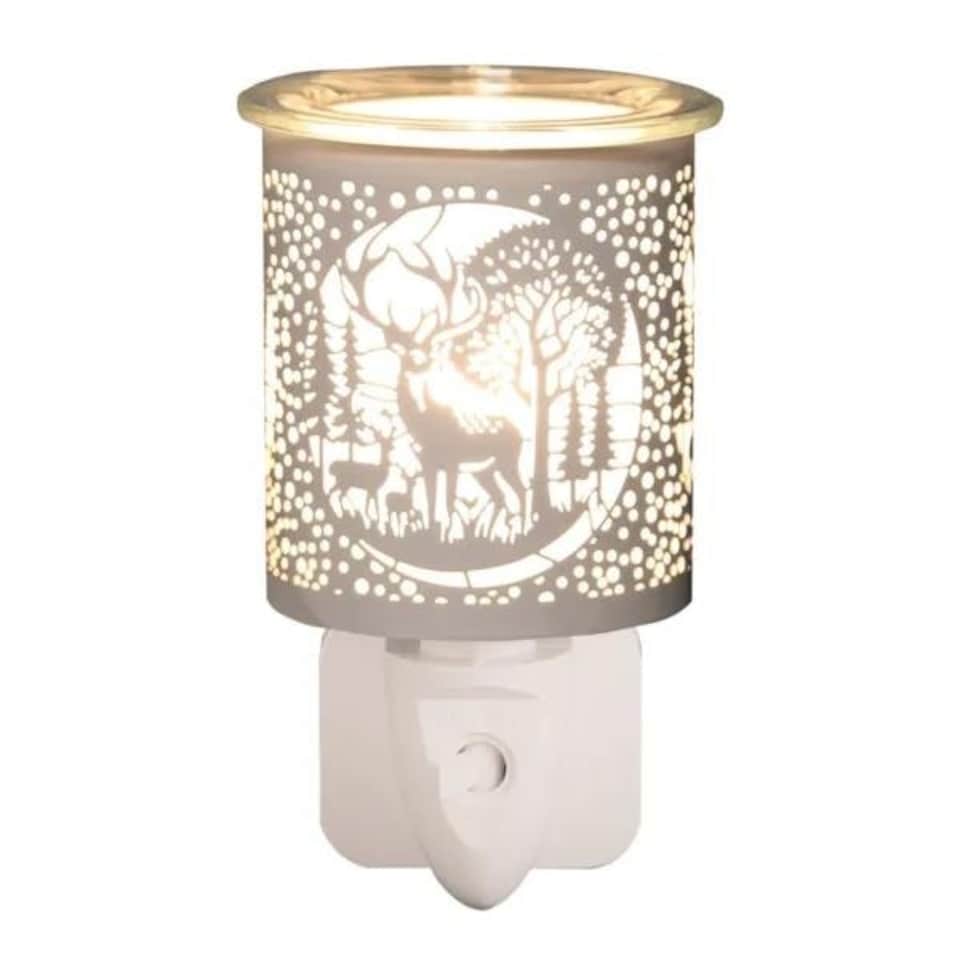 image 1 of Aroma Electric Plug In Wax Melter 13cm White - Deer Family White