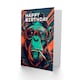 image 2 of Biker Chimp Birthday Card Neon Cyberpunk 1980s Style for Him