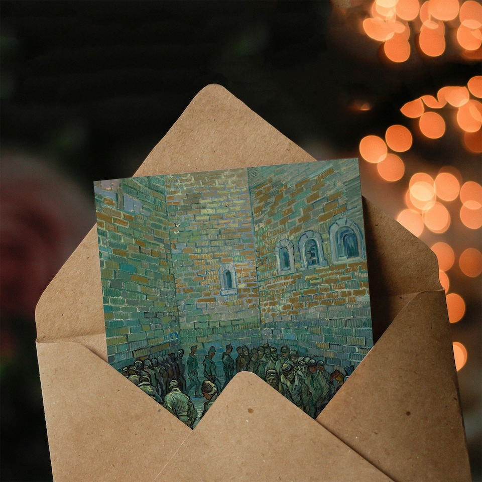 image 1 of Vincent van Gogh Art Card Penitentiary Prisoners Exercising