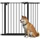 image 1 of PawHut Adjustable Safety Gate w/ 1 Extensions and Four Adjustable Screws, Black
