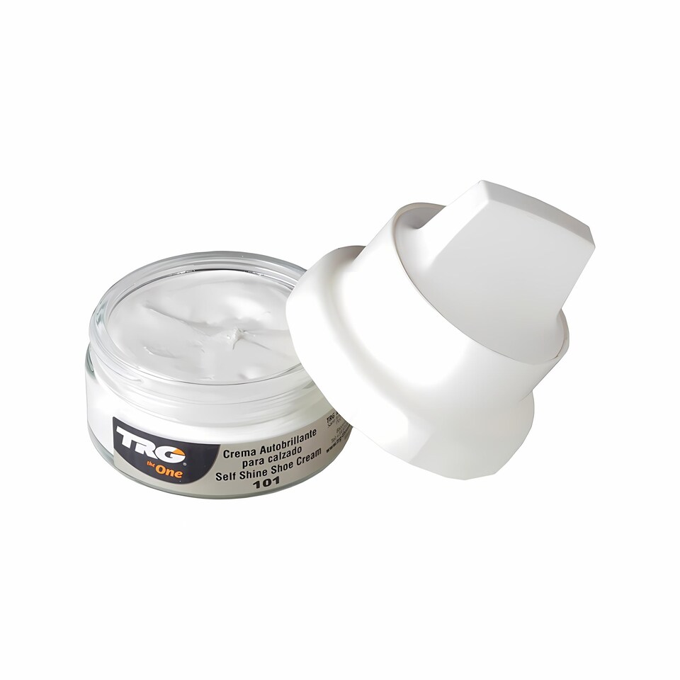 image 1 of TRG Self Shine Renovating Shoe Cream With Sponge for Instant Shine 50ml | White | White