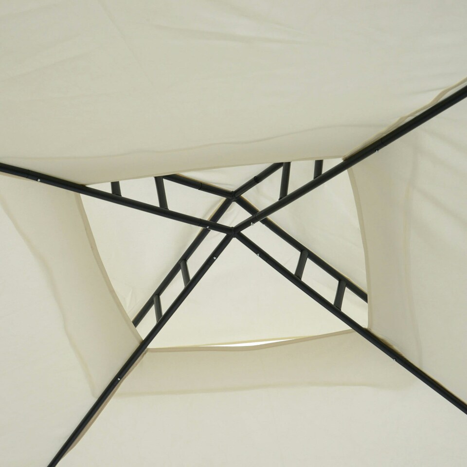 image 1 of Outsunny 3 x 3 m Metal Gazebo Garden Outdoor 2-Tier Roof Marquee Party White