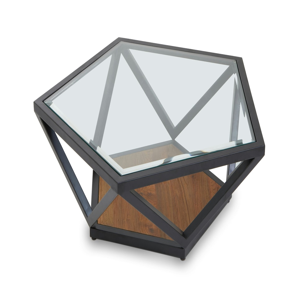 image 1 of Interiors by Premier Pentagon Coffee Table Black