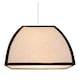 image 3 of Vintage Victorian Square Lamp Shade in Oatmeal Linen and Black Trim | Black | Black | 1