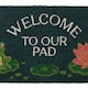 image 3 of Something Different Welcome To Our Pad Door Mat - Blue/White/Green - One Size Blue | One Size