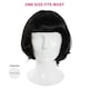 image 6 of Pack of 24 60s Sergeant Wig Black | One Size