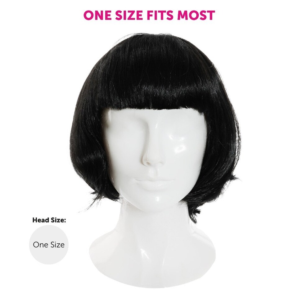 image 1 of Pack of 24 60s Sergeant Wig Black | One Size