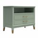 image 1 of Westerleigh Wide Nightstand Pale Green | Multi