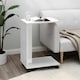 image 2 of Adore Florida Matt White Sofa Laptop Table on Castors - Mobile Side Table White