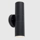 image 1 of ValueLights Black Outdoor Wall Up-Down Light with 5W Warm White Bulbs Black