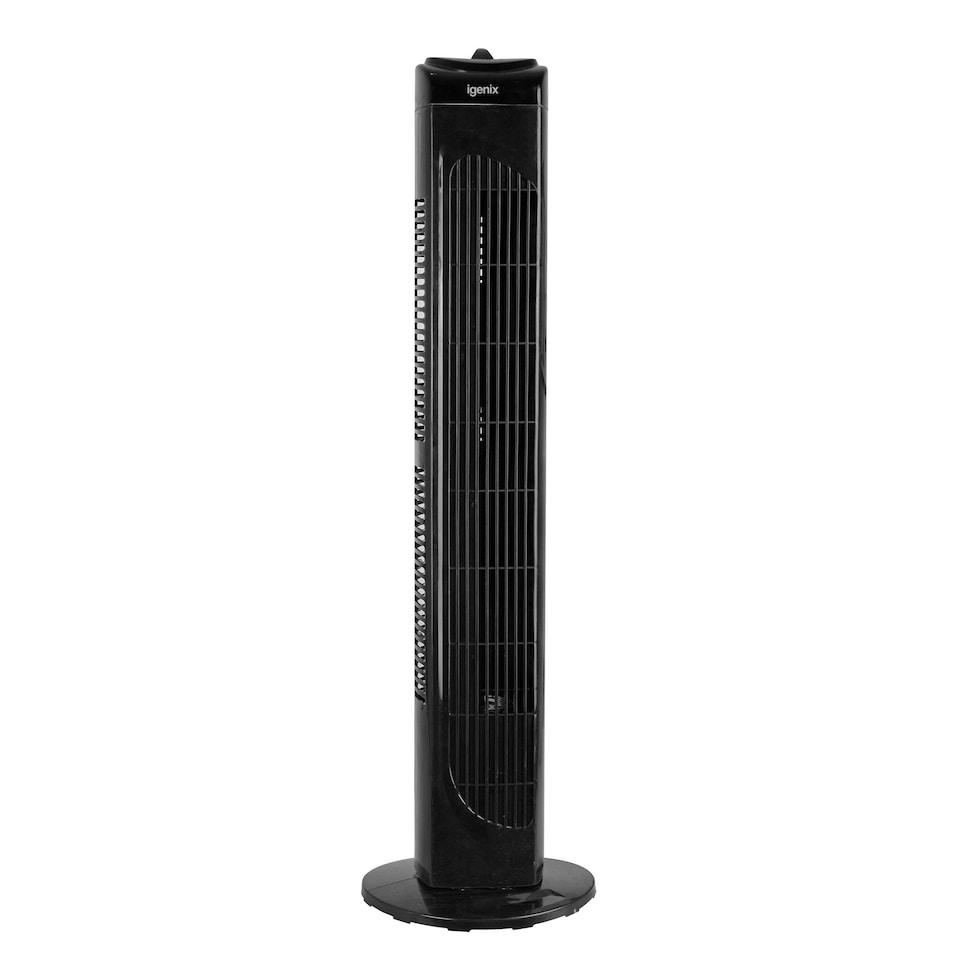 image 1 of Igenix DF0029BL Tower Fan, Oscillating, 29 Inch, 3 Speed Settings with Auto Shut Off, Black