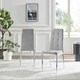 image 2 of Furniturebox Paloma 2x Grey Fabric Silver Legs Dining Chair