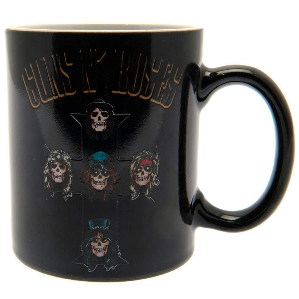 image 1 of Guns N Roses Heat Changing Ceramic Mug - Black/Multicoloured - 9 x 8cm