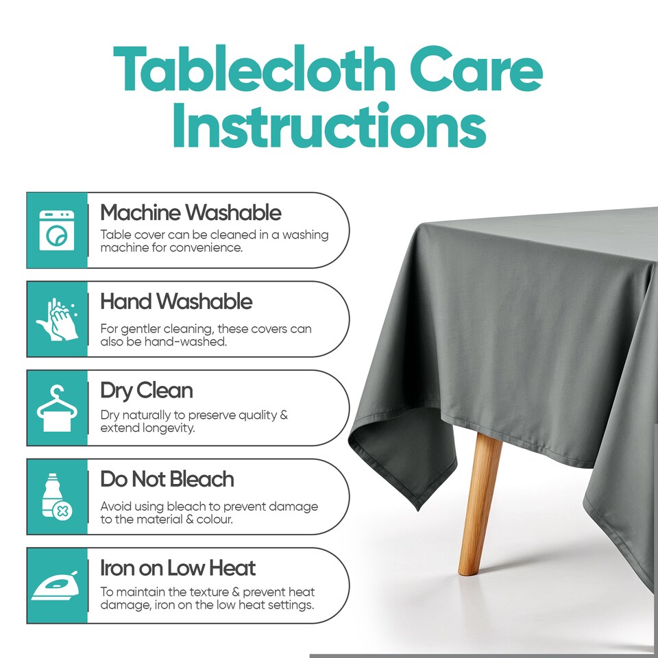 image 1 of Grey Rectangle Wipe Clean Table Cloth, Polyester Table Cover - 55x95 Inch