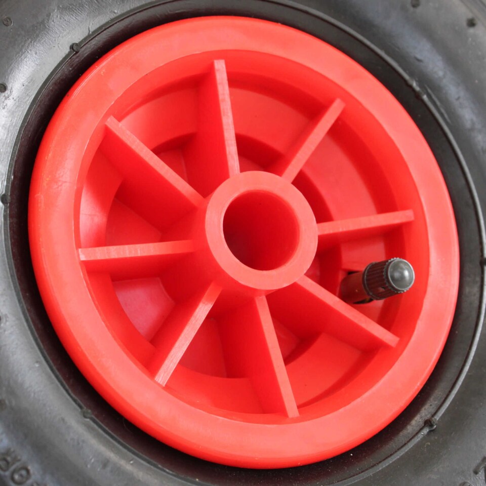 image 1 of 2x 10" 3.00-4 Plastic Rim Sack Truck Replacement Pneumatic Tyre Wheel
