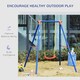 image 6 of Outsunny Metal Swing Set w/ Adjustable Rope A-Frame Stand Outdoor Playset