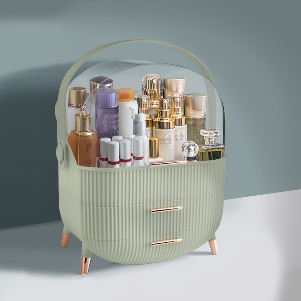 image 1 of ilus Makeup Organizer Case Drawer Portable Cosmetic Jewellery Storage Box