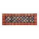 image 8 of Nicoman Rubber Elegant Red Tile Narrow Doormat - 75x25cm Pack of 2 | Red | Set of 2
