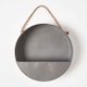image 2 of Homescapes Medium Round Metal Hanging Wall Planter, 30 cm