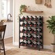 image 2 of HOMCOM Wine Rack Freestanding 5-Tier 20-Bottle Capacity Black