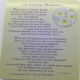 image 2 of In Loving Memory....Wallet Card (Sentimental Keepsake Wallet / Purse Card)