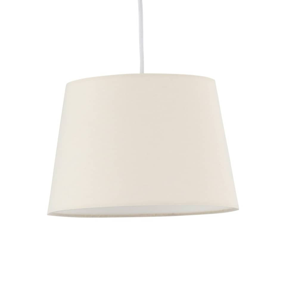 image 1 of Natural Cotton 23cm Tapered Cylinder Pendant or Lamp Shade Brown