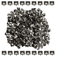 9mm Pyramid Shaped Nail Head Studs Square Metal Leather Rivets - 50pcs