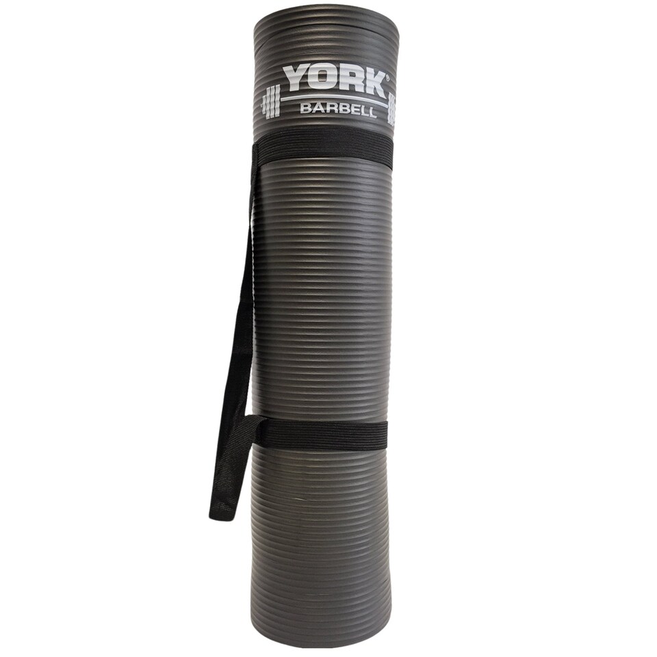 image 1 of York Deluxe Training Mat 8mm - Double-Sided Non-Slip Yoga & Exercise Mat with Carry Strap, 152 x 56 cm | Multi | 152 cm (60 inches) length x 56 cm (22 inches) width