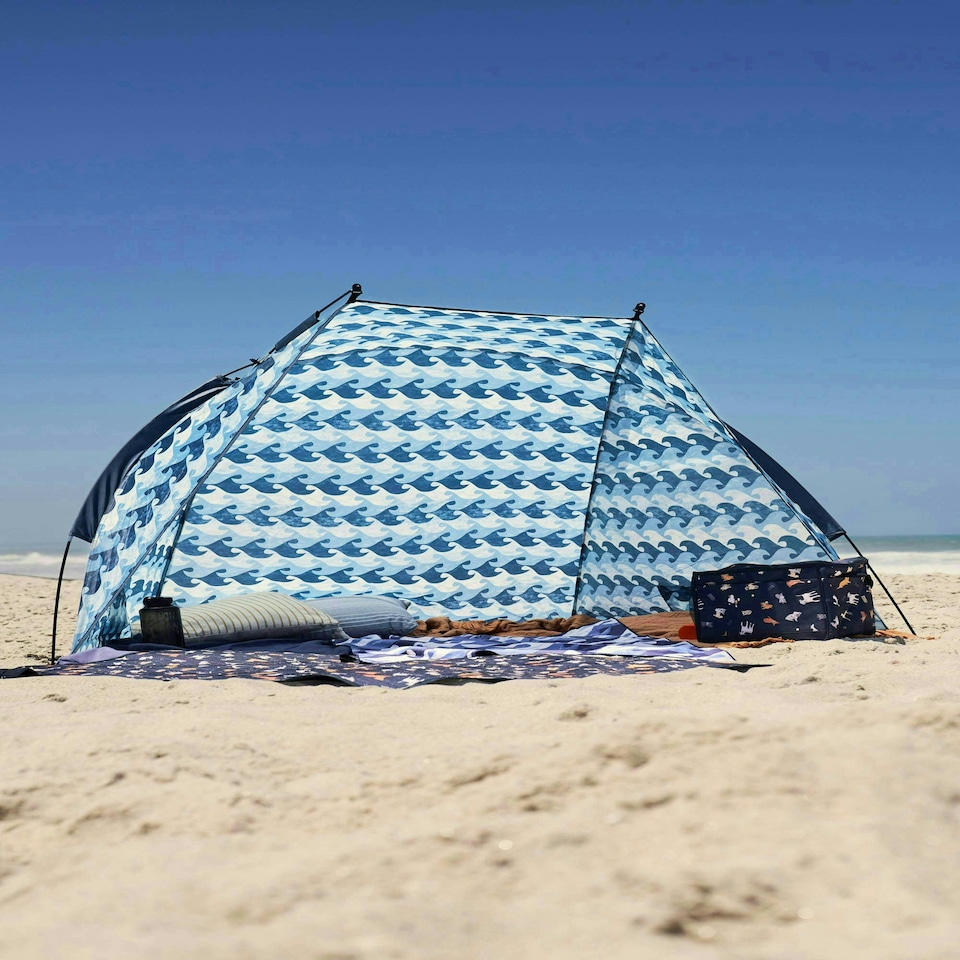 image 1 of Mountain Warehouse Beach Shelter UPF 40 UV Protection Lightweight Camping Blue | One Size