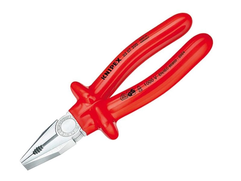 KNIPEX Vde Combination Pliers Dipped Handles 200Mm