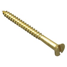 Forgefix Wood Screws, Slotted, Csk, Brass - Multi Colour - 2.1/2in x 12 ForgePack 4