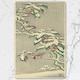 image 2 of Set Of 12 Placemat And Coaster Set With Designer Artwork Wood Bottom
