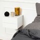 image 5 of Avignon Bedside Table with 2 Drawers in White