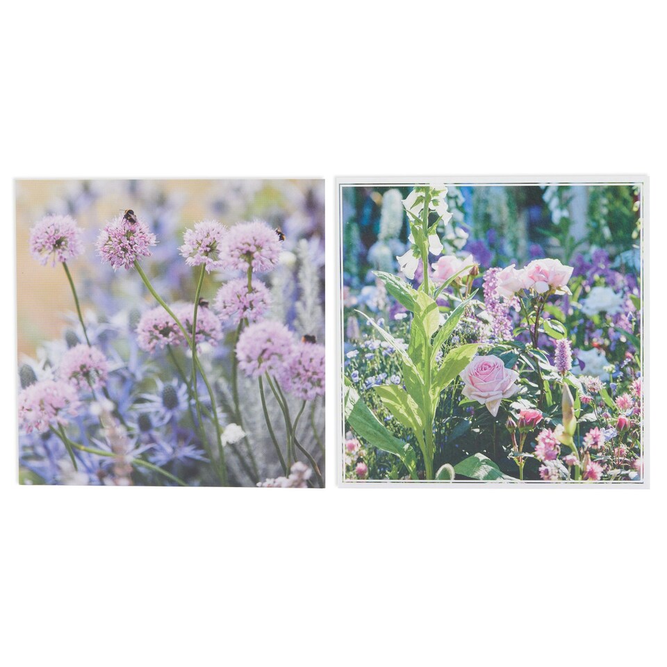 image 1 of Open Cards - Pink Flower Scenes